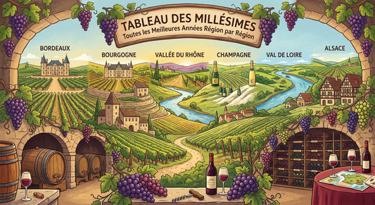 Tableau des millésimes : toutes les meilleures années région par région